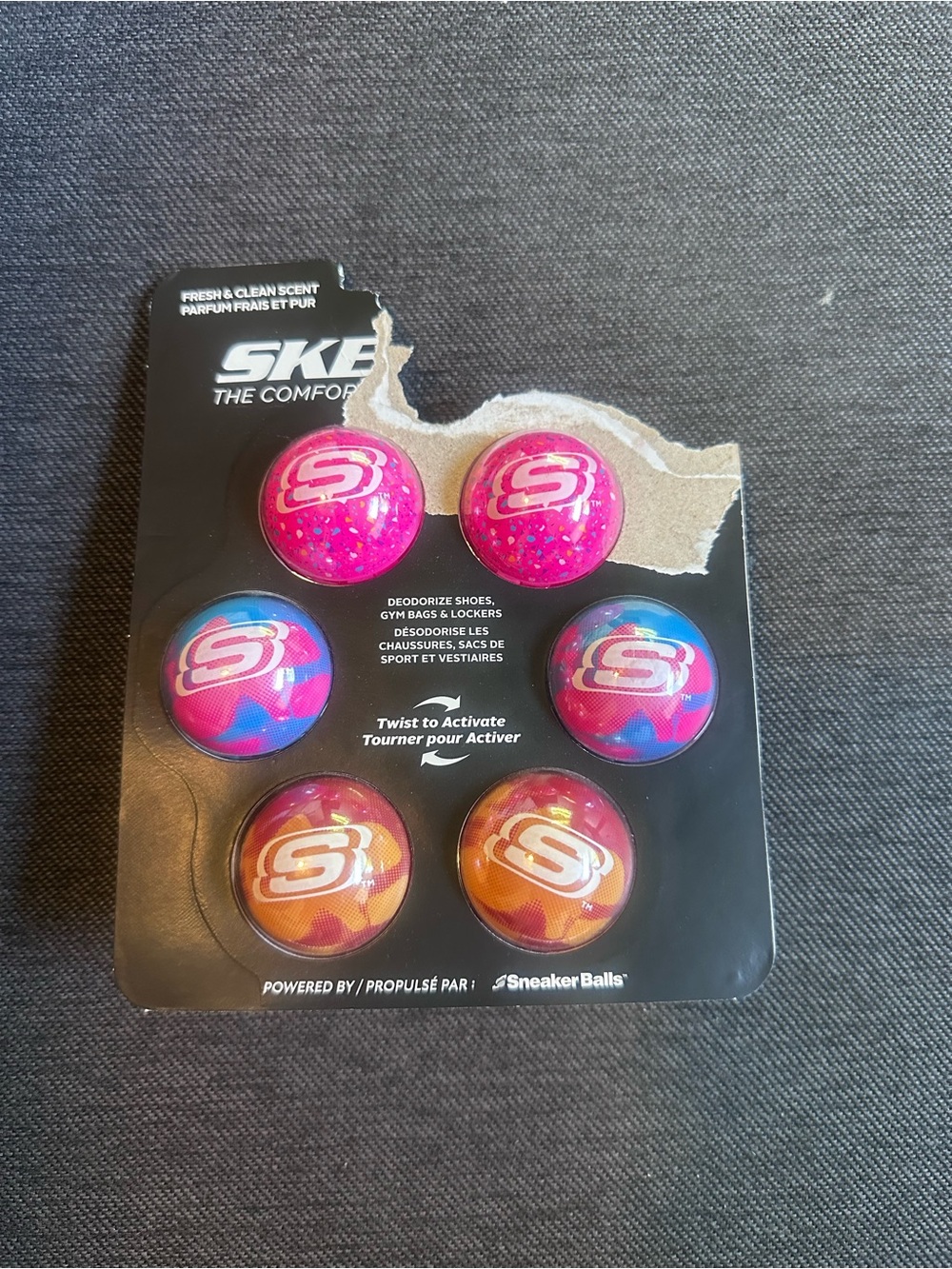 Skechers Colorful Pink & Blue & Orange SneakerBall Shoe Deodorizers (6-Pack)